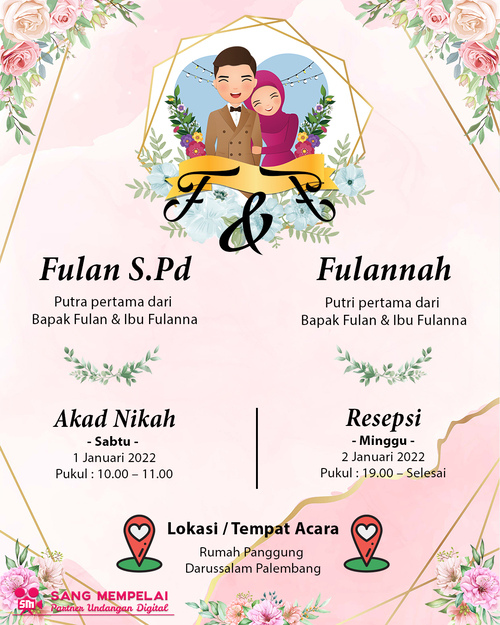 Undangan Pernikahan Gambar - RCK-03