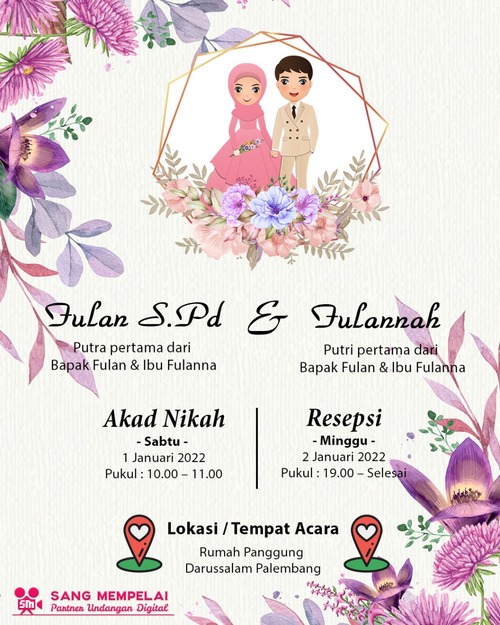Undangan Pernikahan Gambar - RCK-07