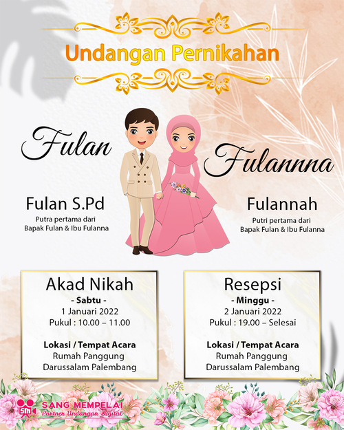 Undangan Pernikahan Gambar - RCK-01