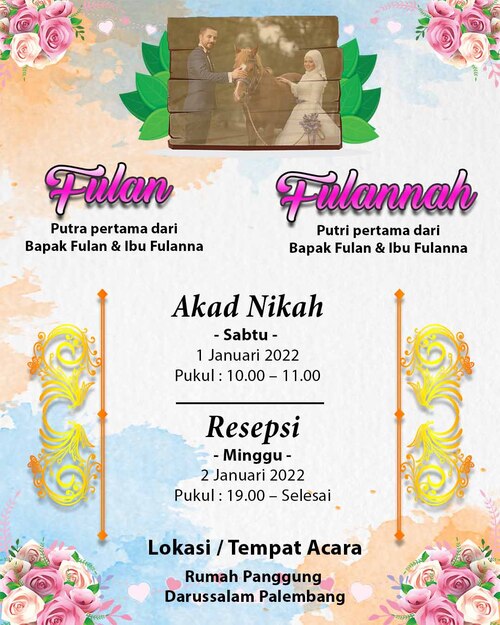 Undangan Pernikahan Gambar - RCK-06